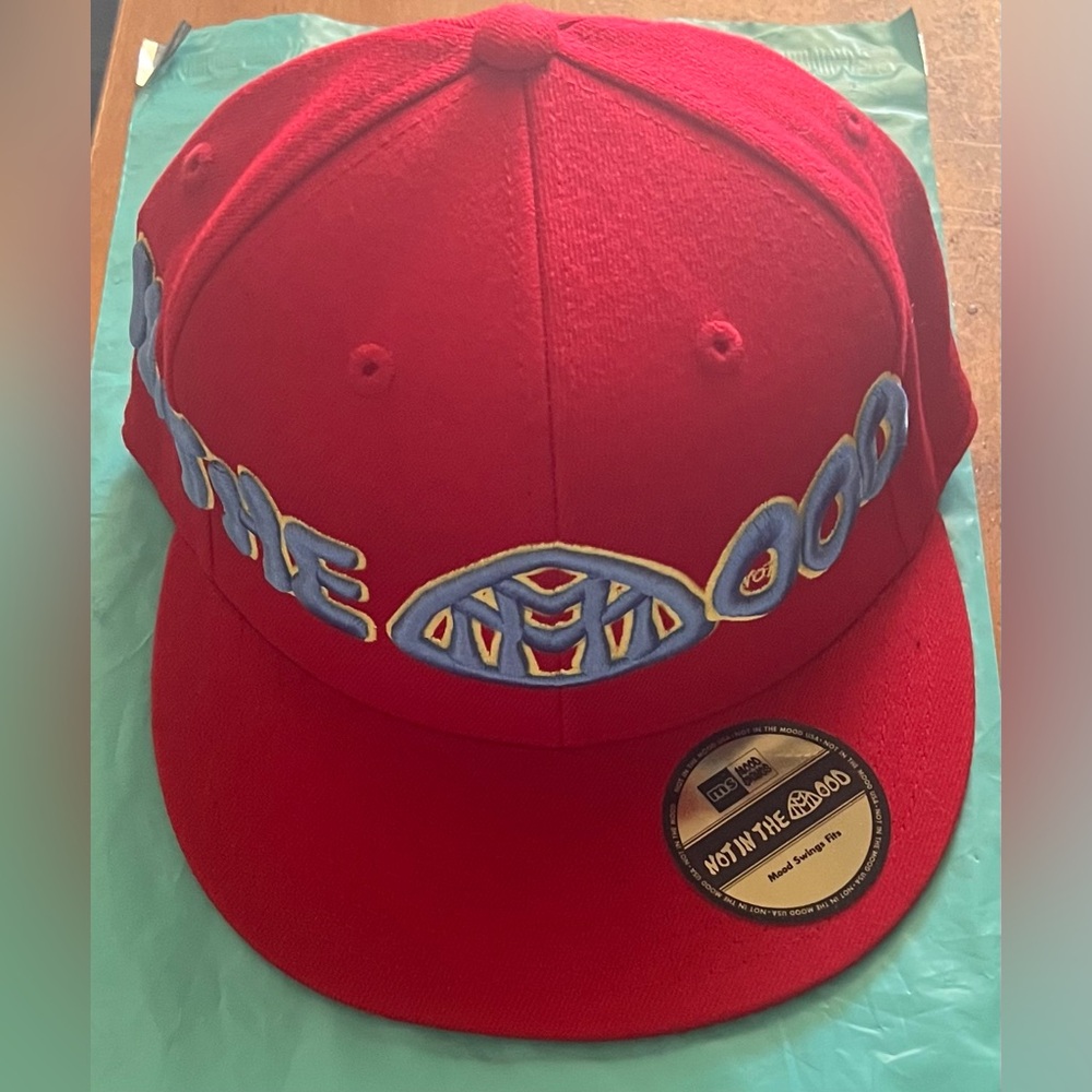 MOOD SWINGS Not In The Mood Fitted Cap Red And Blue Large/XL